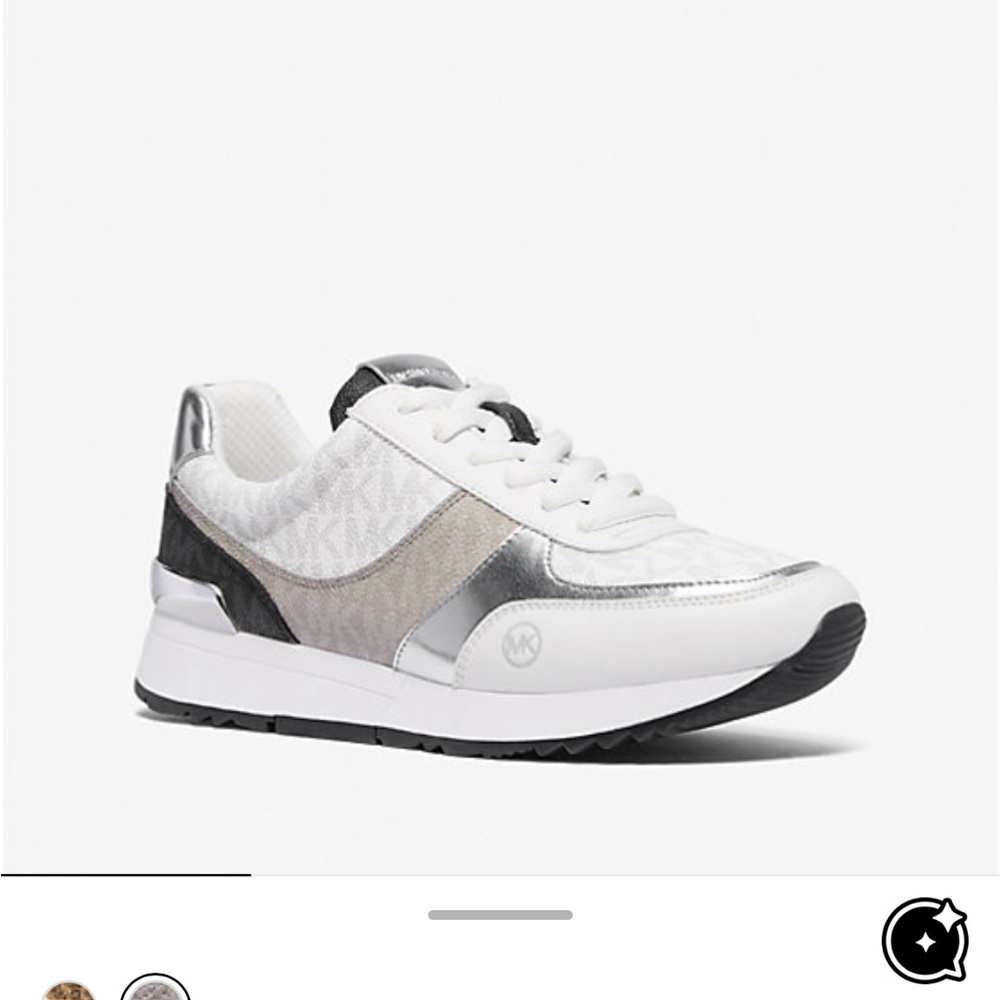 Michael Kors White and Silver Women's Sneakers